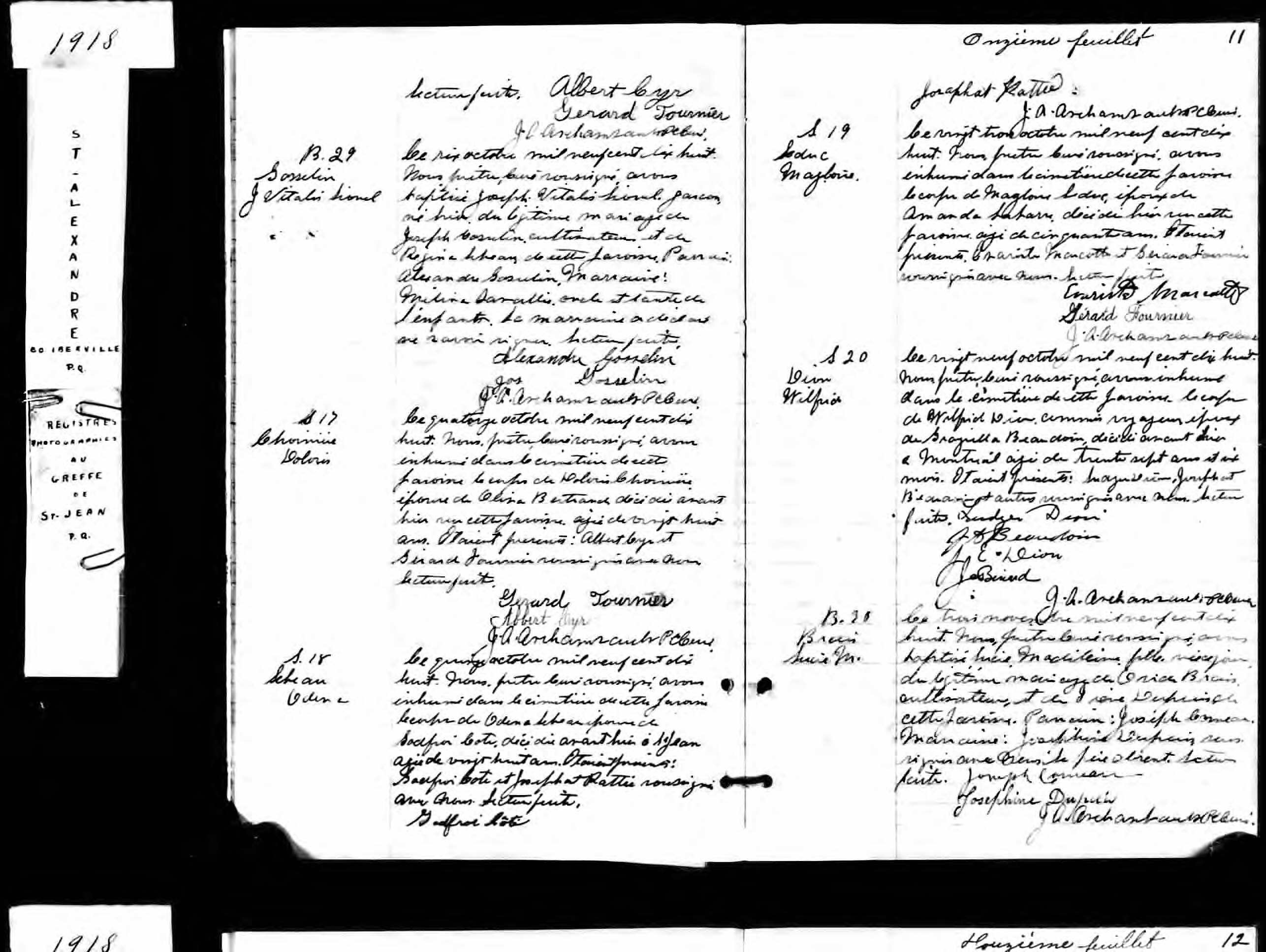 Acte de sépulture