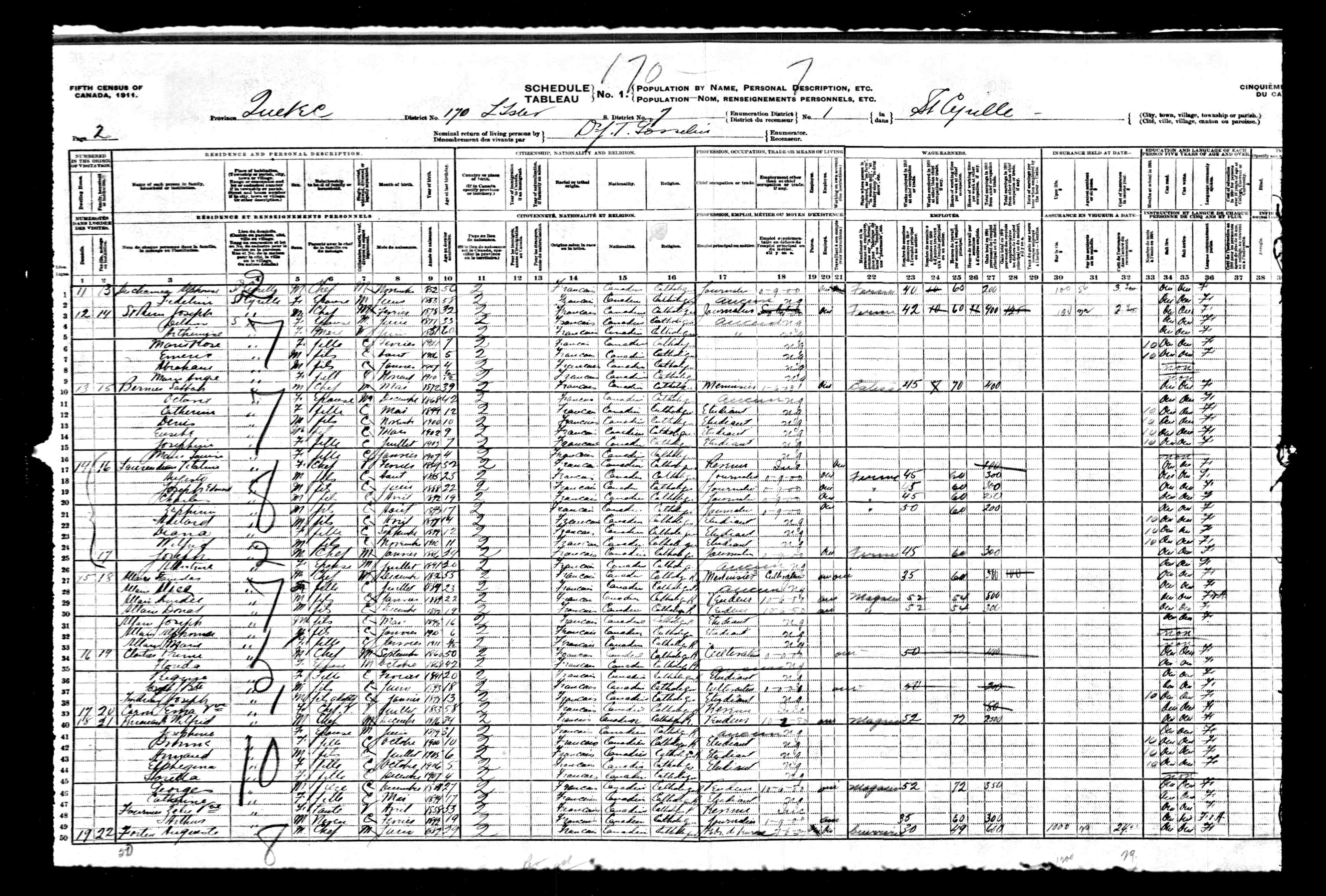 Recensement canadien 1911