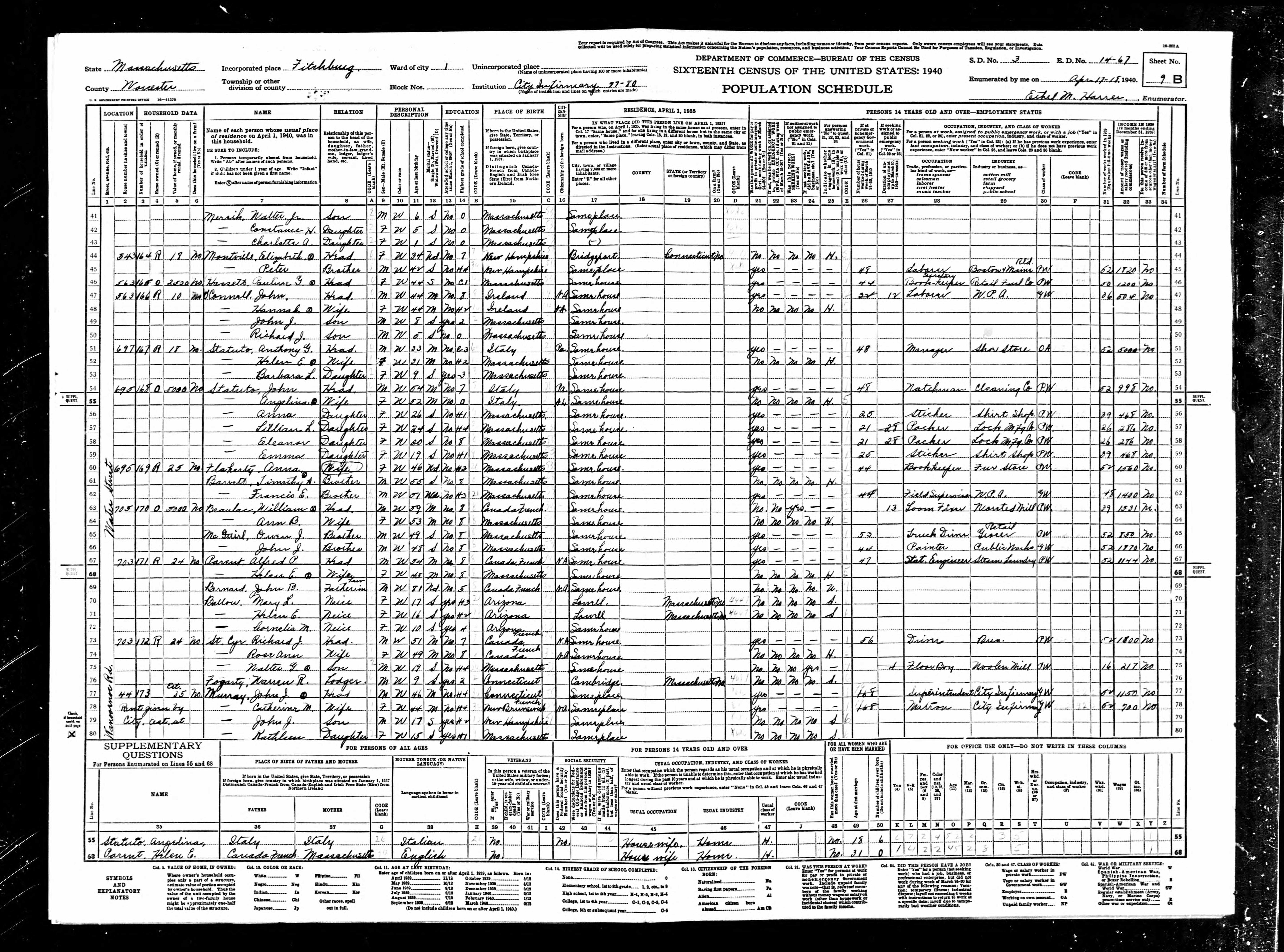 Recensement fédéral américain 1940