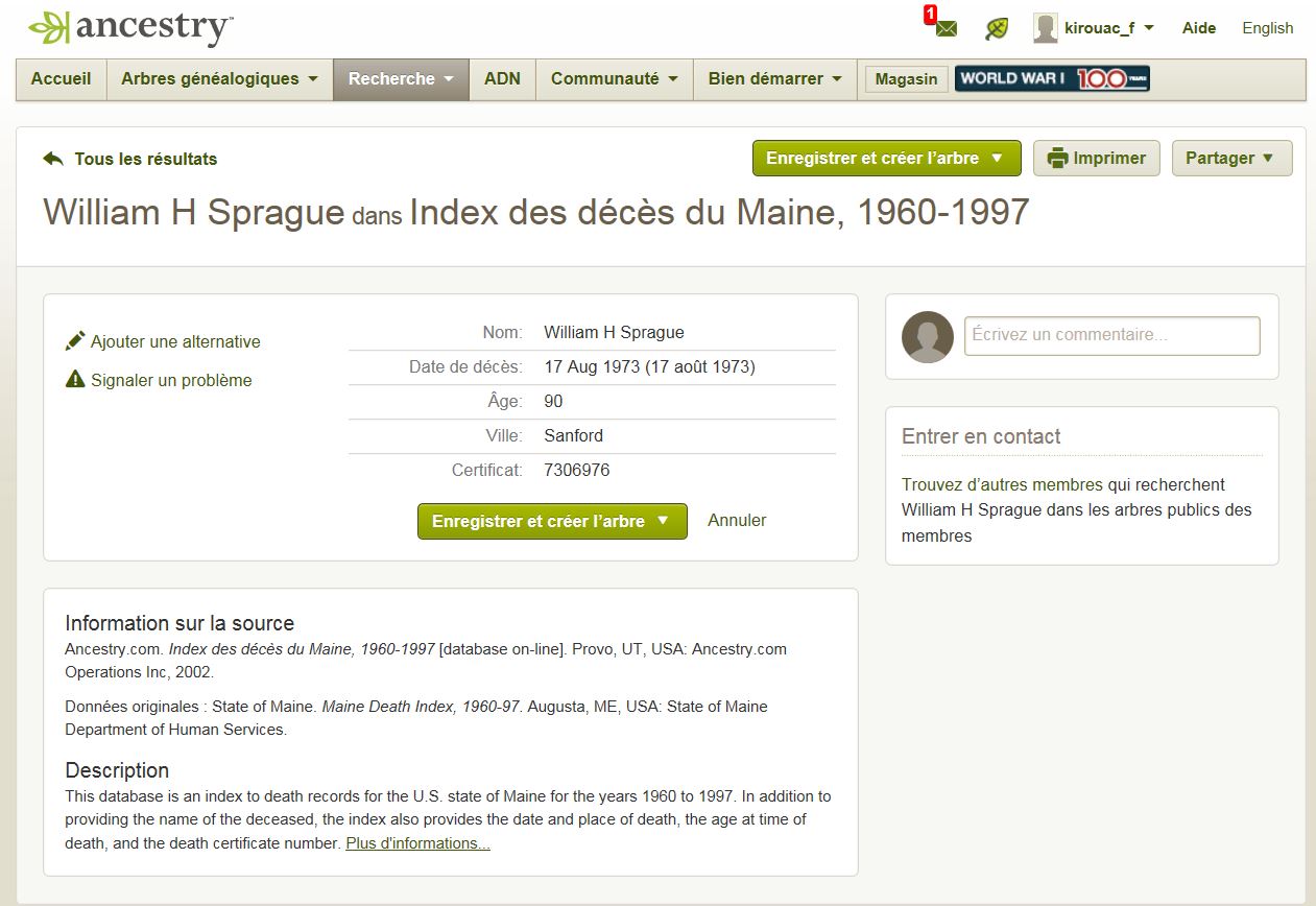 Mention de la date de décès