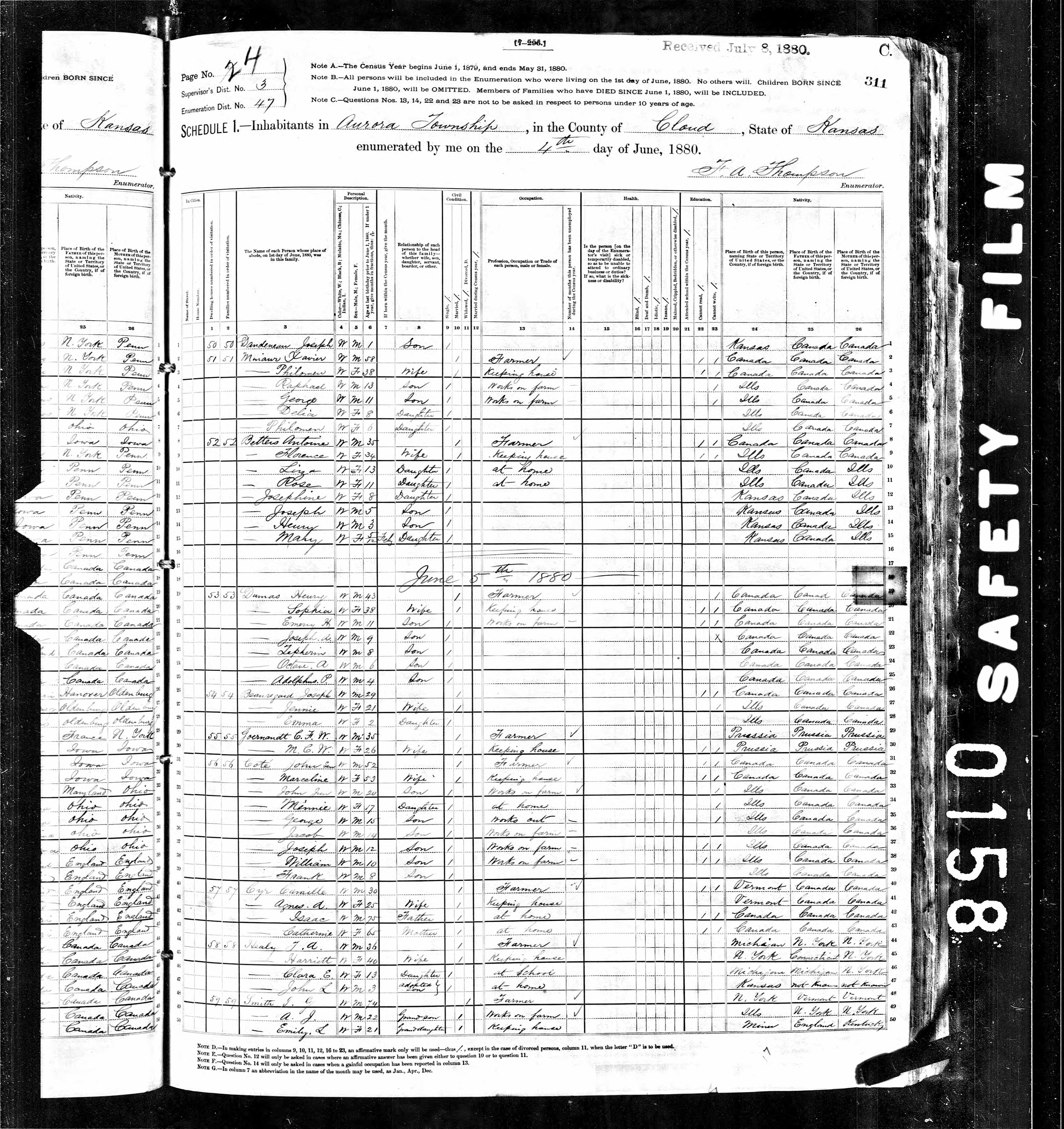 Recensement fédéral américain 1880
