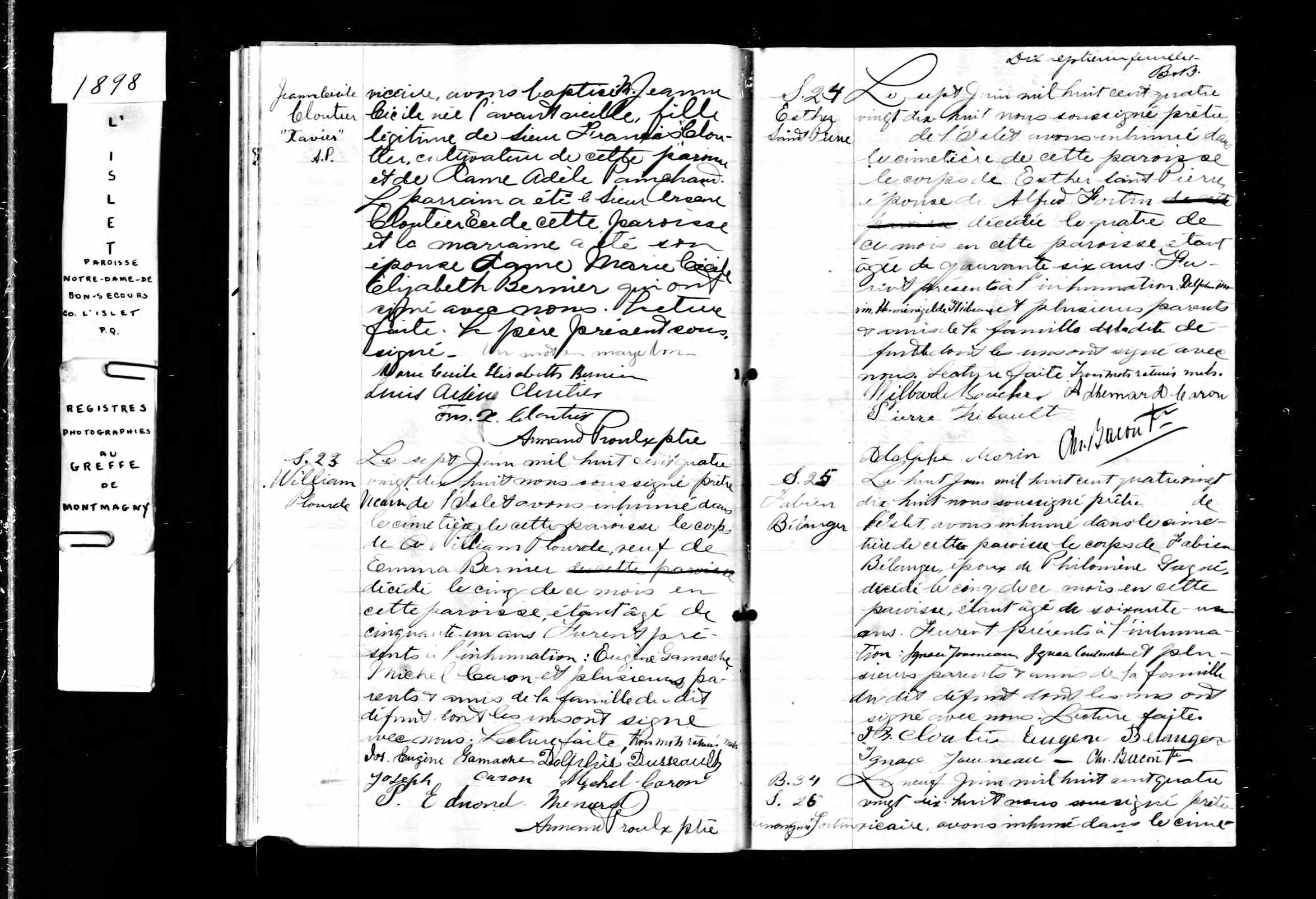 Acte de sépulture