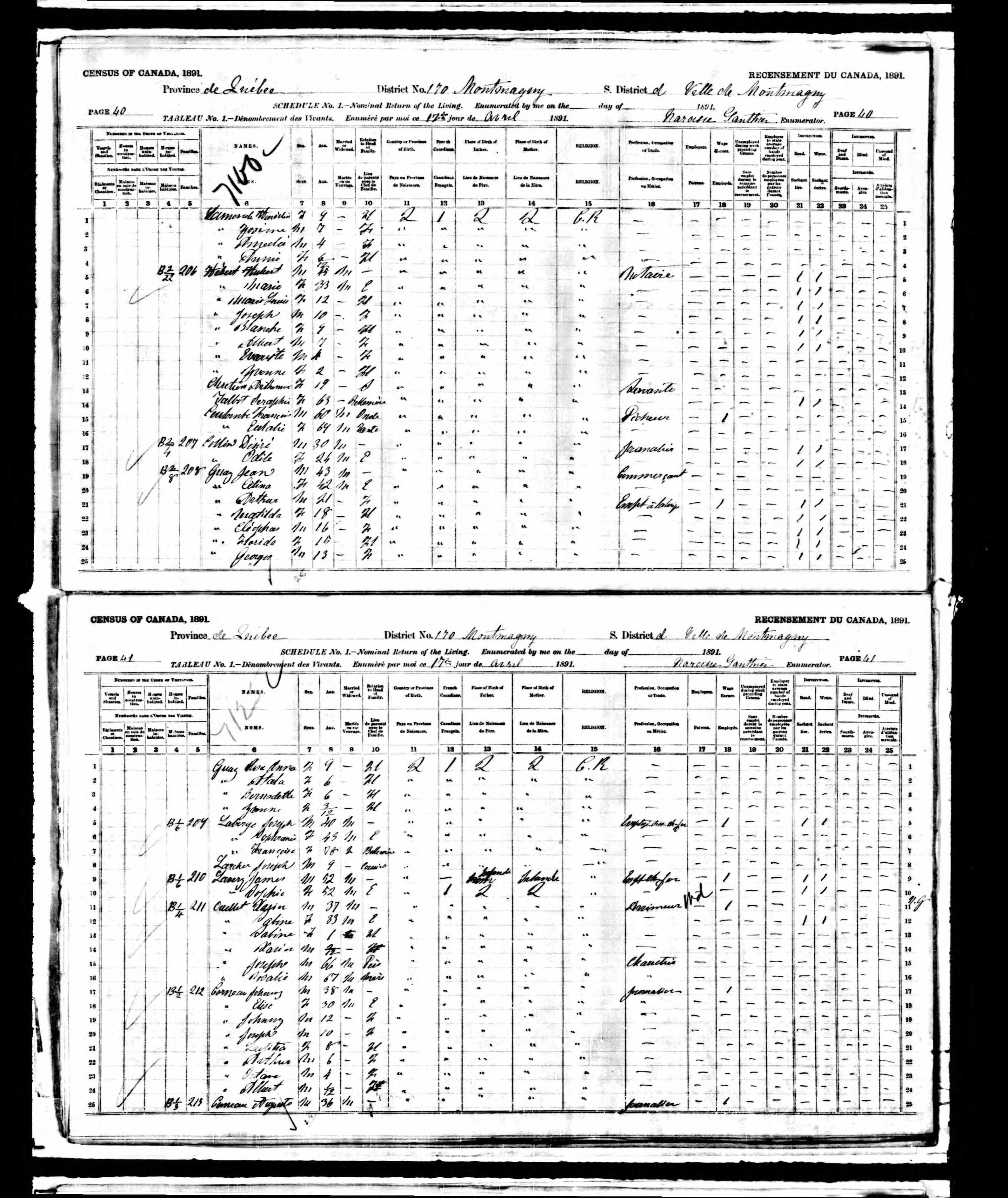 Recensement canadien 1891