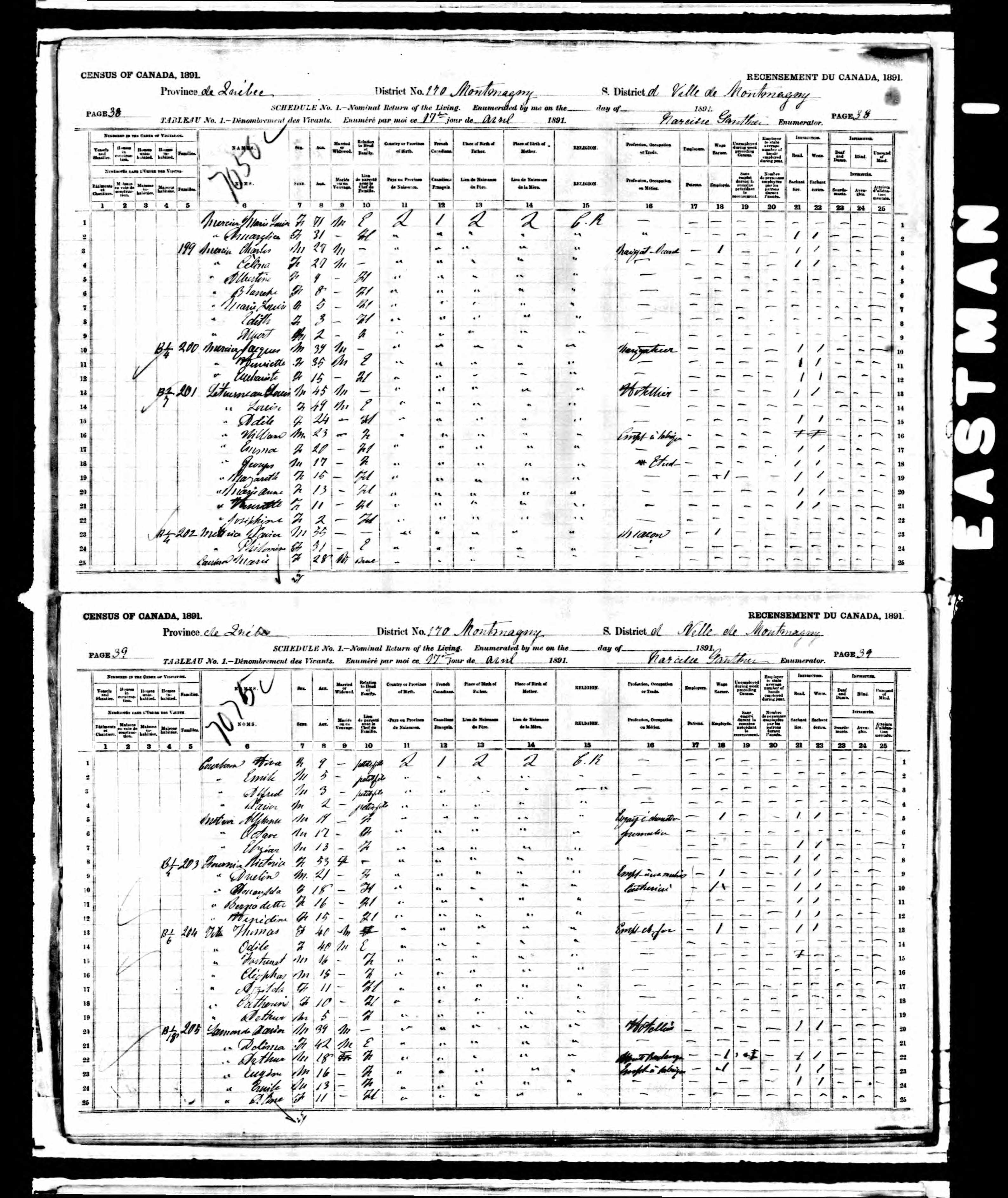 Recensement canadien 1891