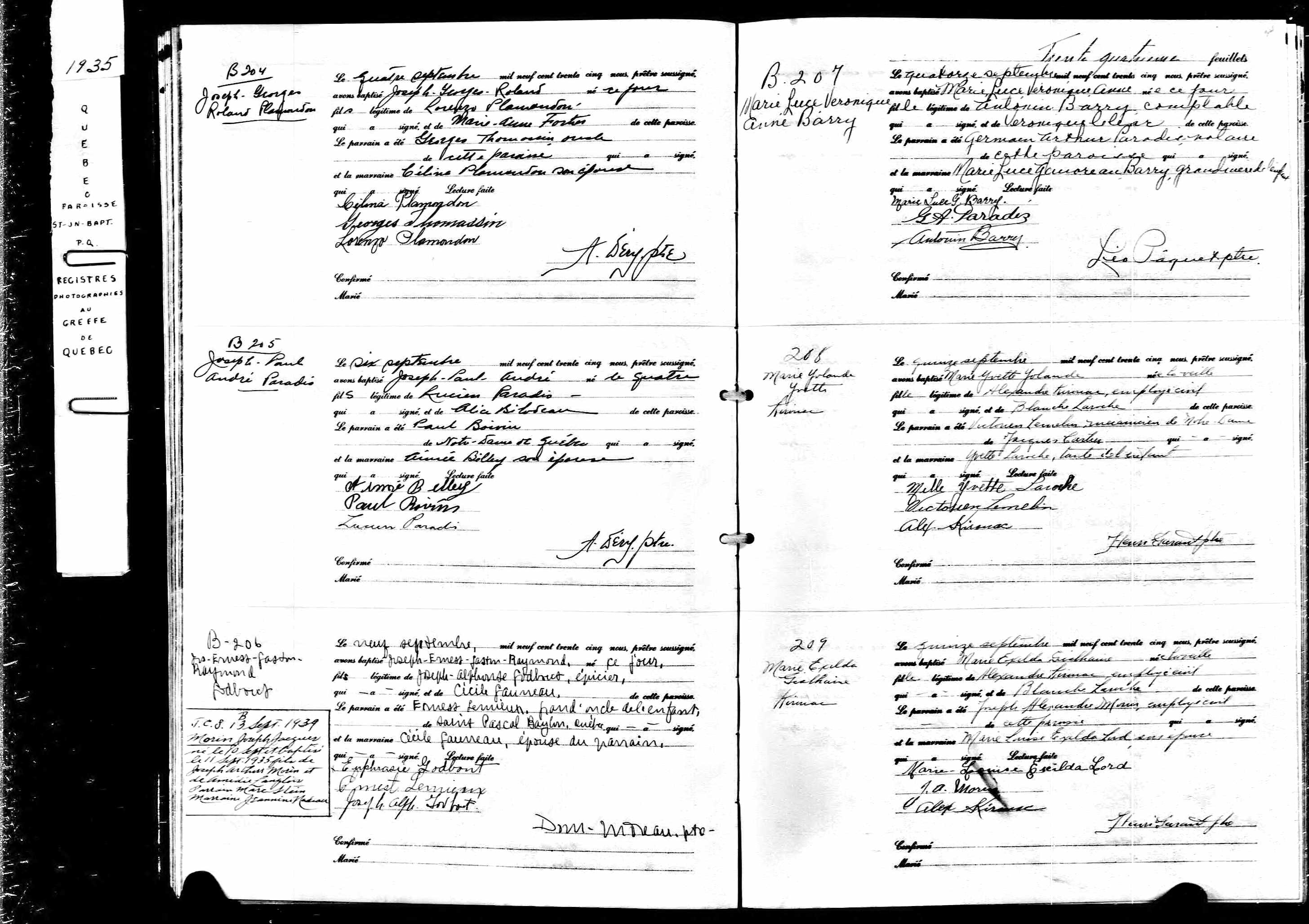 Acte de baptême