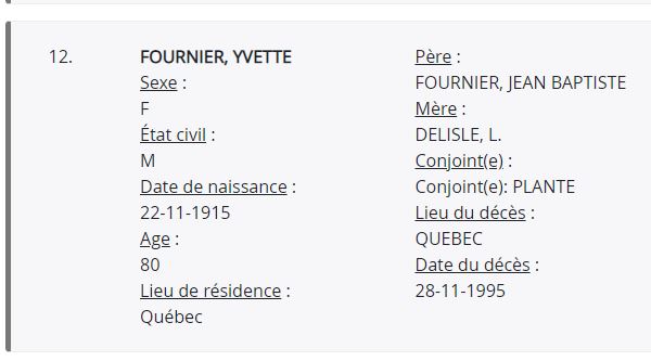 Mention du décès