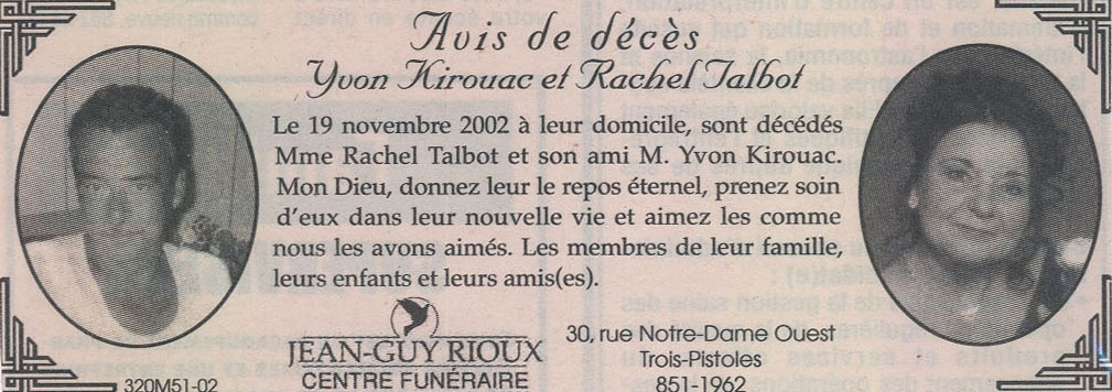 Avis de décès