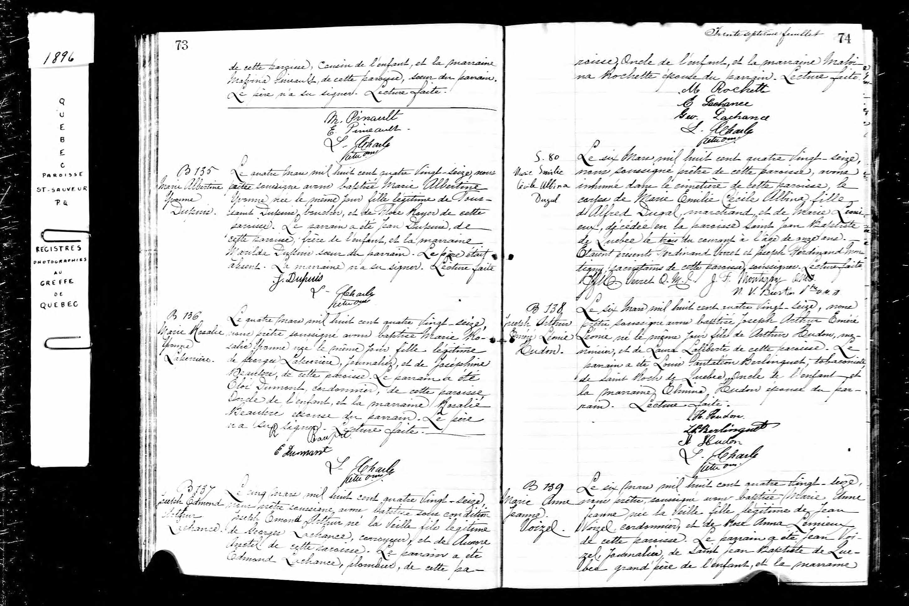 Acte de baptême Acte de baptême