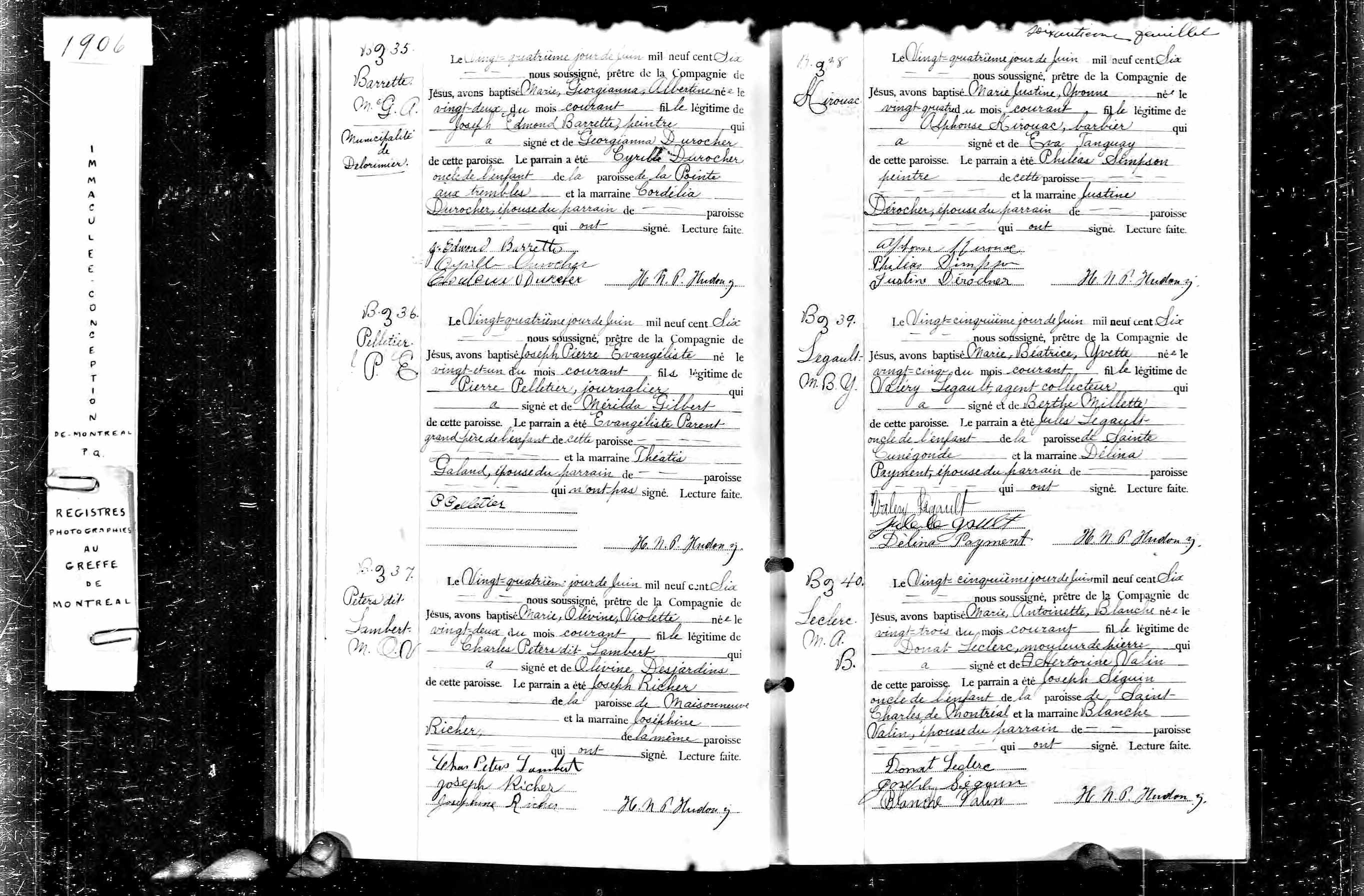 Acte de baptême Acte de baptême