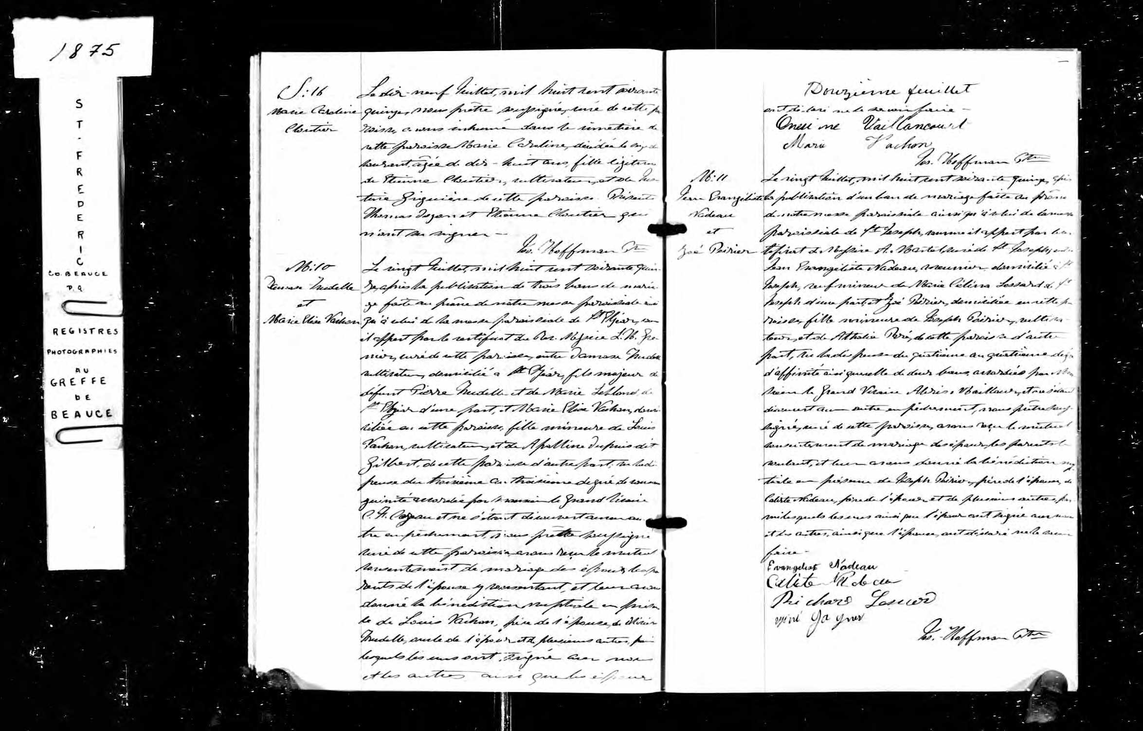 Acte de mariage en premières noces