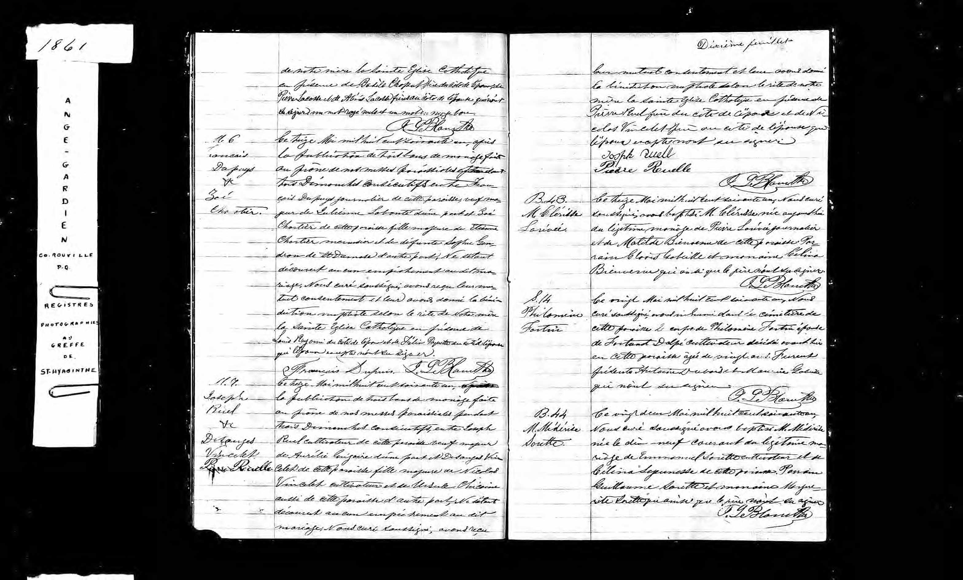Acte de mariage en premières noces